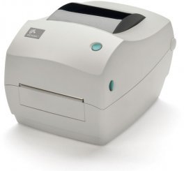 Home 102 Side view of the Zebra GC420T desktop printer showing its compact design