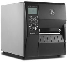 Home 30 Zebra ZT230 industrial barcode printer with a side view