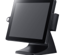 Front view of the ZP-T2550 POS terminal with a sleek design