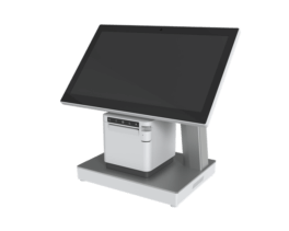 Side view of the Zahabi ZP-Q3 Touch Screen POS system