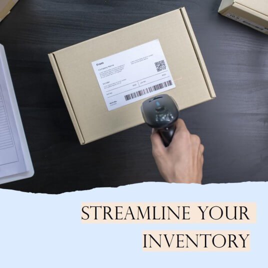 Scanning a barcode on a package