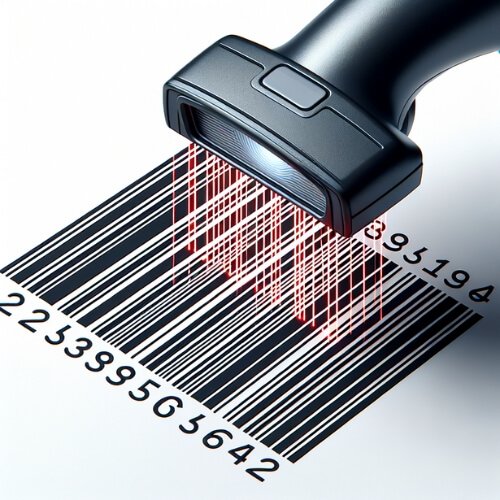 Barcode Numbers Reading Machine reading a barcode
