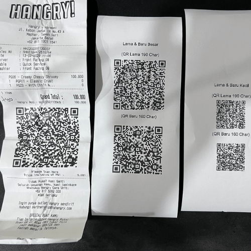 Qr code on receipts