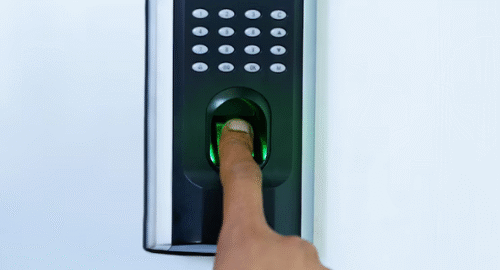Finger scanning on a biometric attendance device