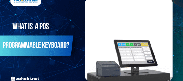 What Is a POS Programmable Keyboard? 8 POS system with a touchscreen and receipt printer.