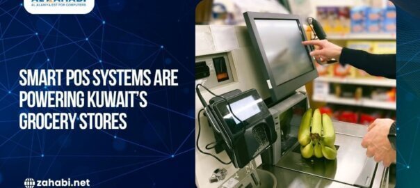The Secret Behind Error-Free Checkout and Smarter Inventory in Kuwait Grocery Stores 4 Smart POS system being used in a grocery store to streamline checkout in Kuwait