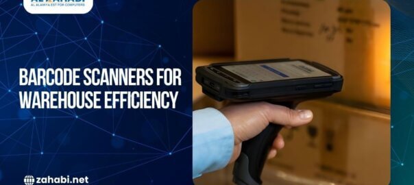 Worker using a barcode scanner to track inventory and improve warehouse efficiency