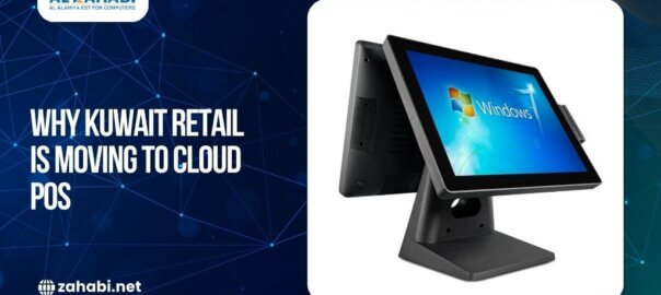 Cloud POS system touchscreen terminal used by Kuwait retail businesses for modern billing and inventory management